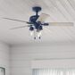 Hunter Hartland 52" Ceiling Fan with LED Lights in Indigo Blue, , large