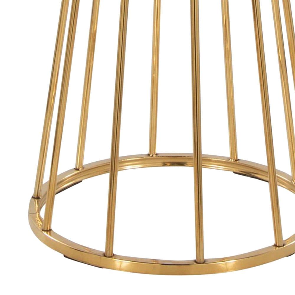 LumiSource Canary Bar Table in Gold Metal and Black Wood, , large