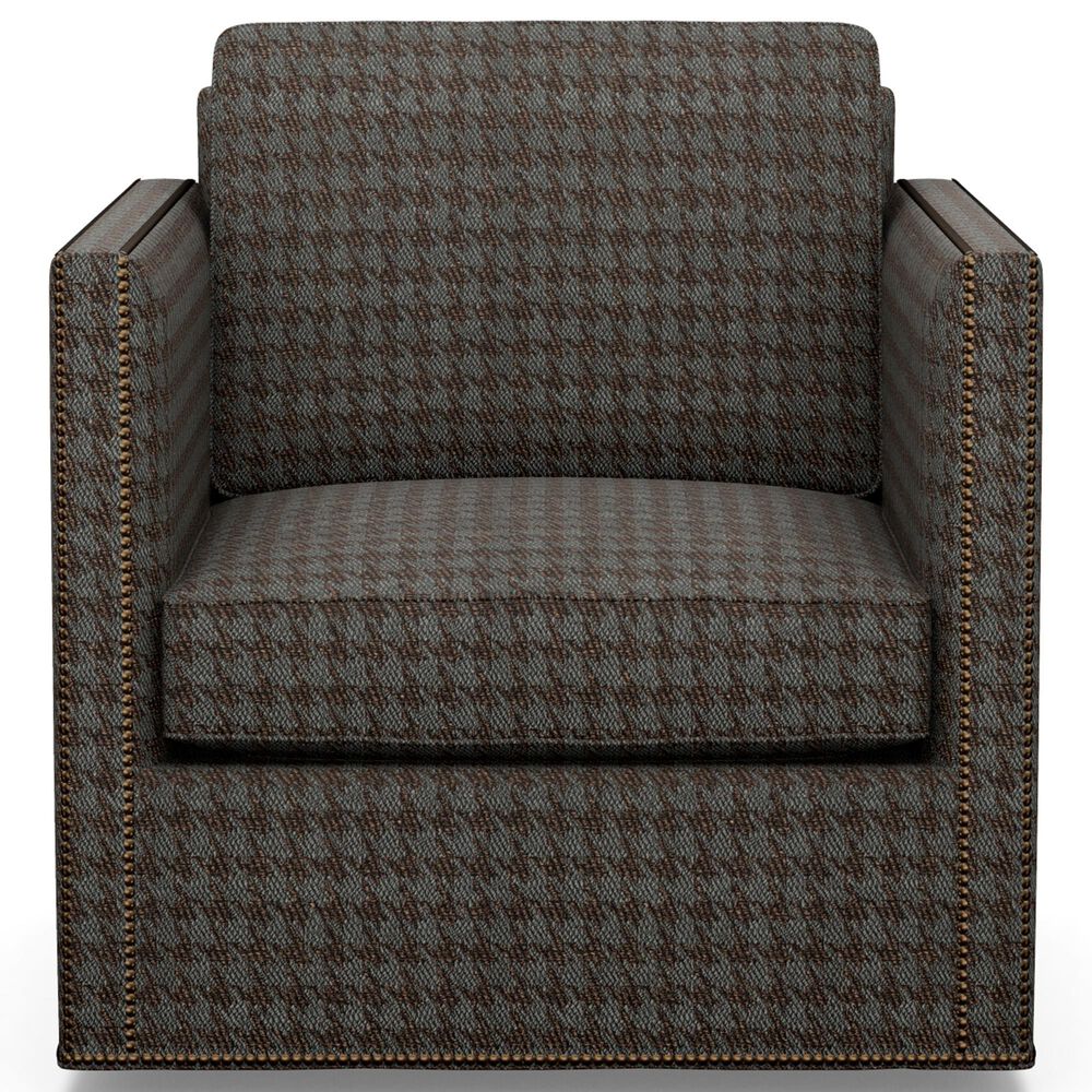 Lexington Furniture Hinsdale Swivel Chair in Brown Houndstooth, , large