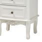Baxton Studio Darlene 2-Drawer End Table in White and Cherry Brown, , large
