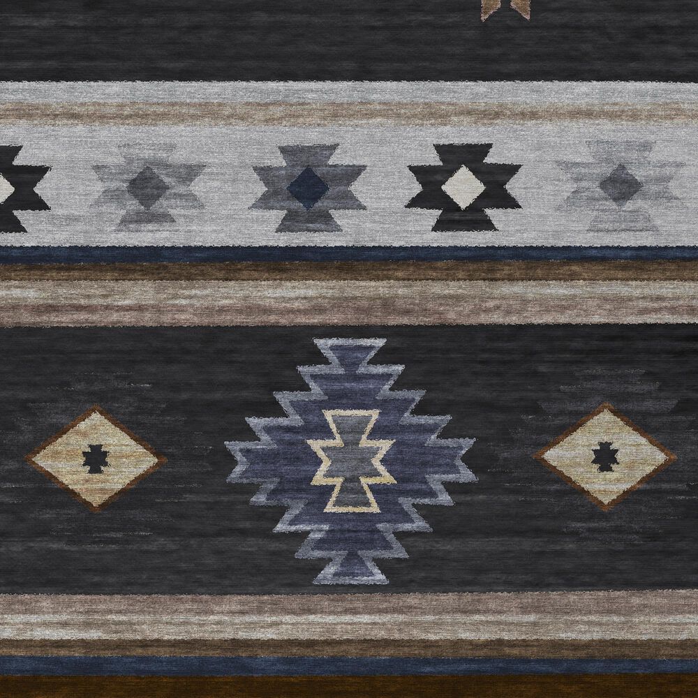 Dalyn Rug Company Phoenix PH4 8&#39; Round Black Indoor/Outdoor Area Rug, , large