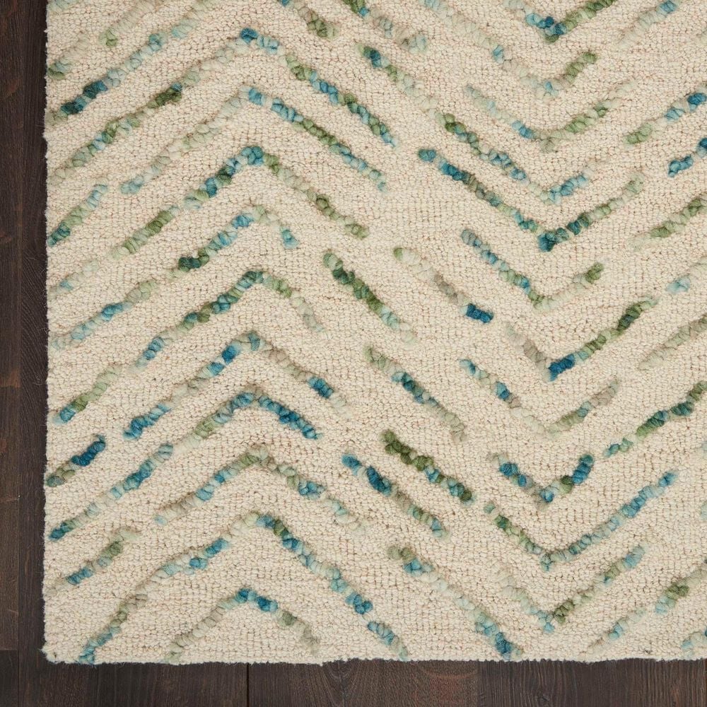 Nourison Colorado 5&#39;3&quot; x 7&#39;3&quot; Ivory and Green Area Rug, , large