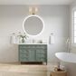 James Martin Vanities Brittany 48" Single Bathroom Vanity in Smokey Celadon with 3 cm Victorian Silver Quartz Top and Rectangular Sink, , large