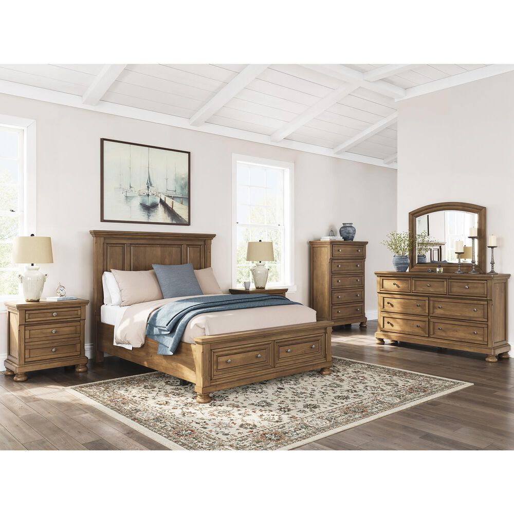 Ashley Feddinger Queen Panel Storage Bed in Chestnut Brown, , large