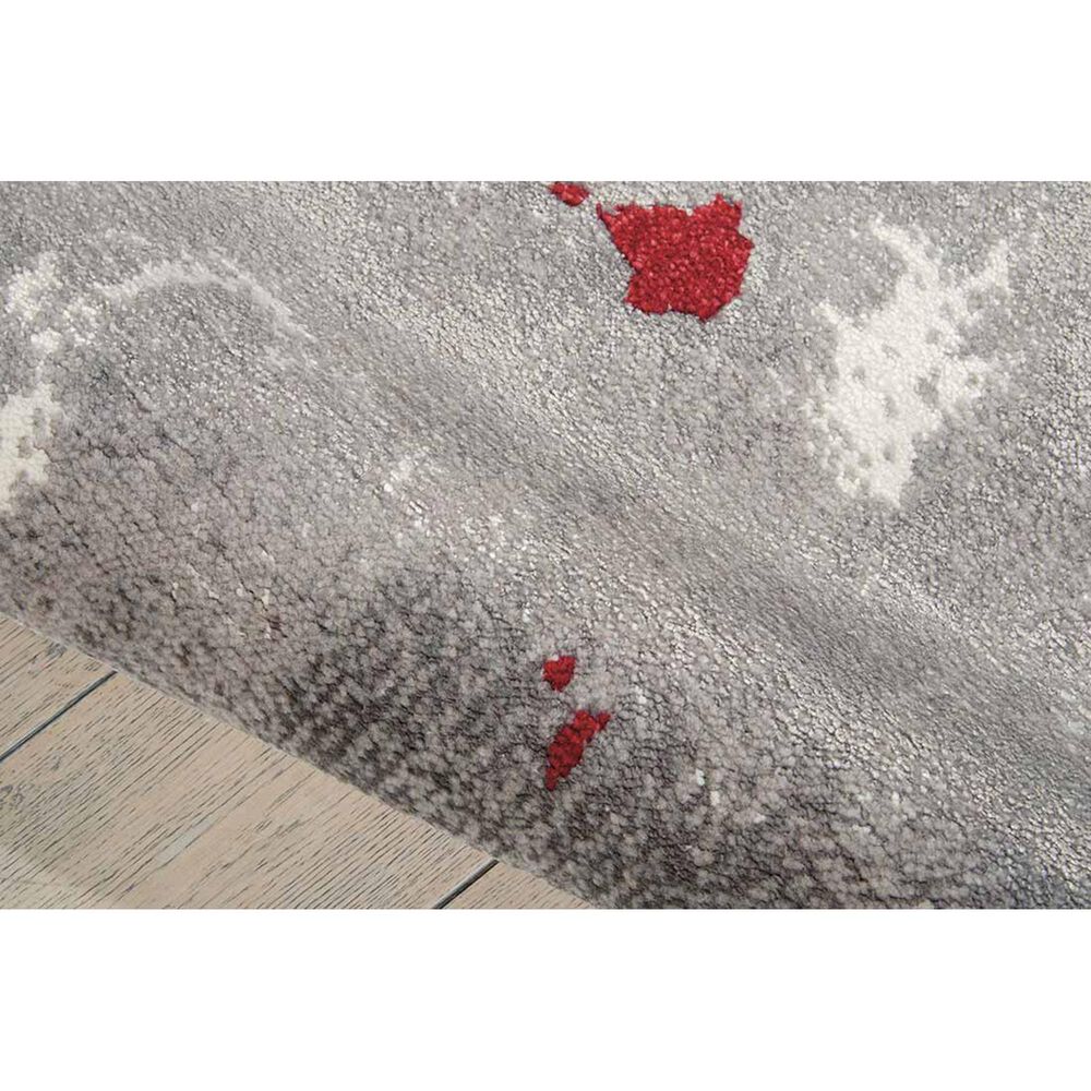 Nourison Twilight TWI21 12&#39; x 15&#39; Grey and Red Area Rug, , large