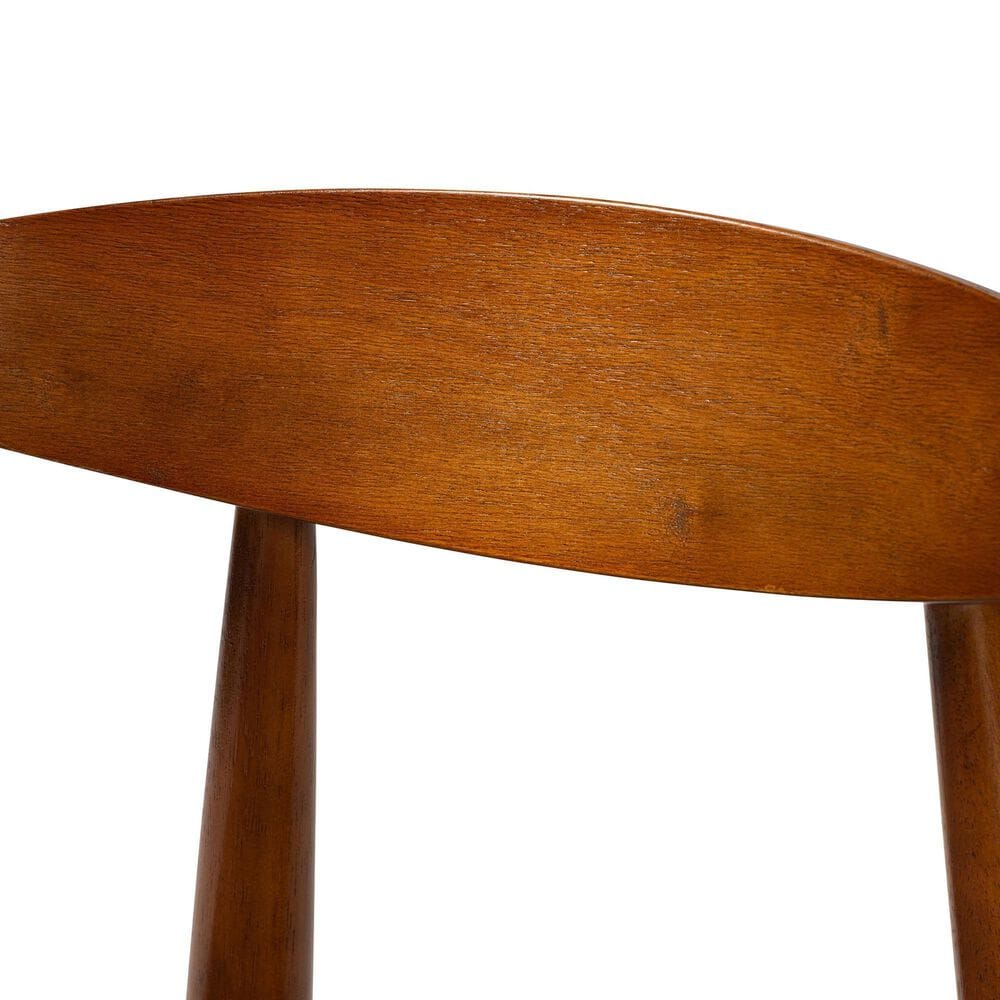 Baxton Studio Flora Side Chair in Oak Medium Brown (Set of 2), , large