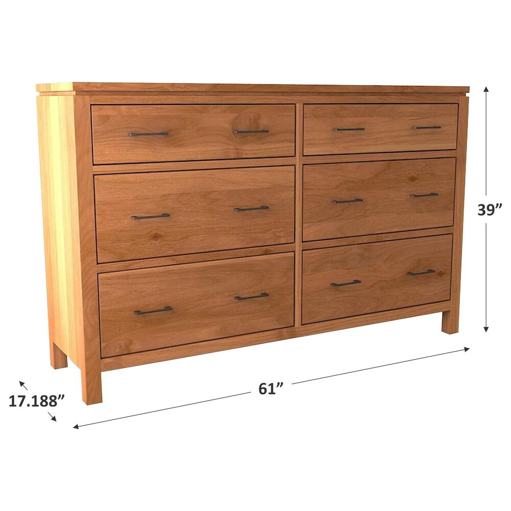 Archbold Furniture Company 2 West 6-Drawer Dresser in Natural, , large