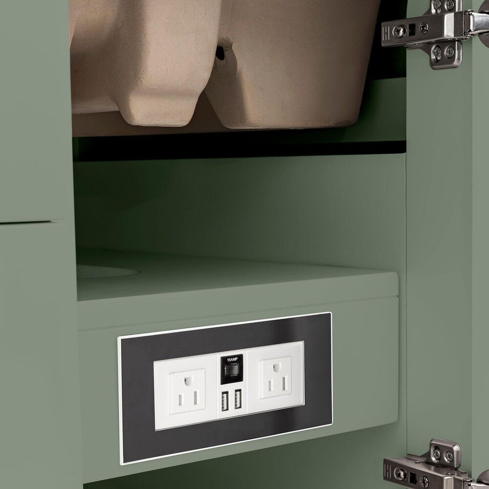 James Martin Vanities Breckenridge 72&quot; Double Bathroom Vanity in Smokey Celadon with 3 cm Victorian Silver Quartz Top and Rectangular Sinks, , large