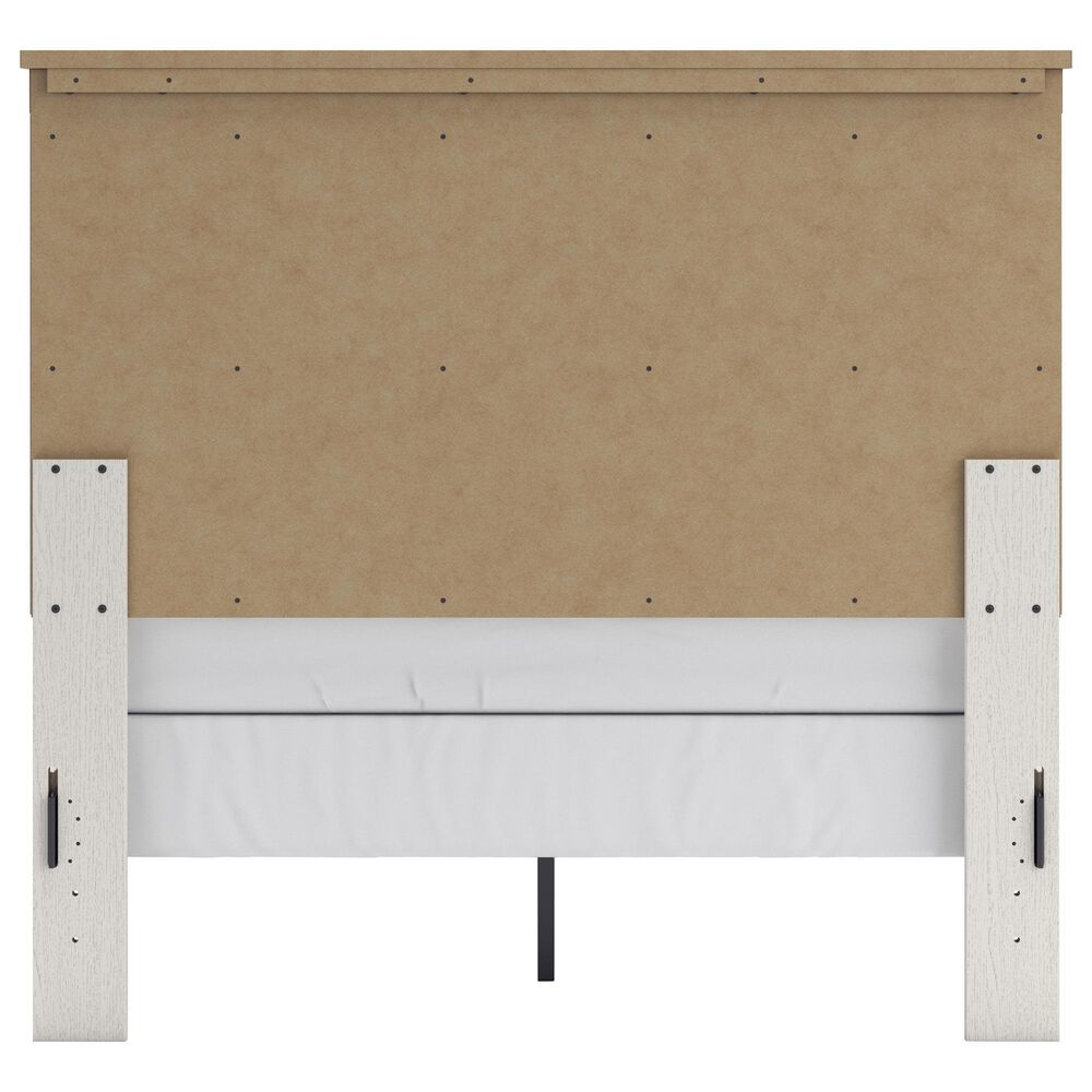 Ashley Linnocreek Full Panel Bed in White and Warm Brown, , large