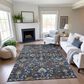 Dalyn Rug Company Silk Road Navy, Copper, Gold, Beige, Sage and Brown 5" x 7"6" Area Rug, , large
