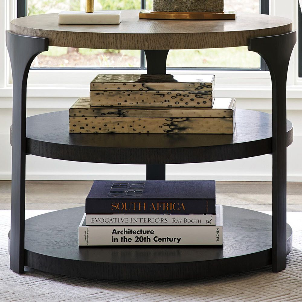 Lexington Furniture Zanzibar Kenya 2-Shelf End Table in Medium Taupe, Deep Espresso and Dark Umber, , large