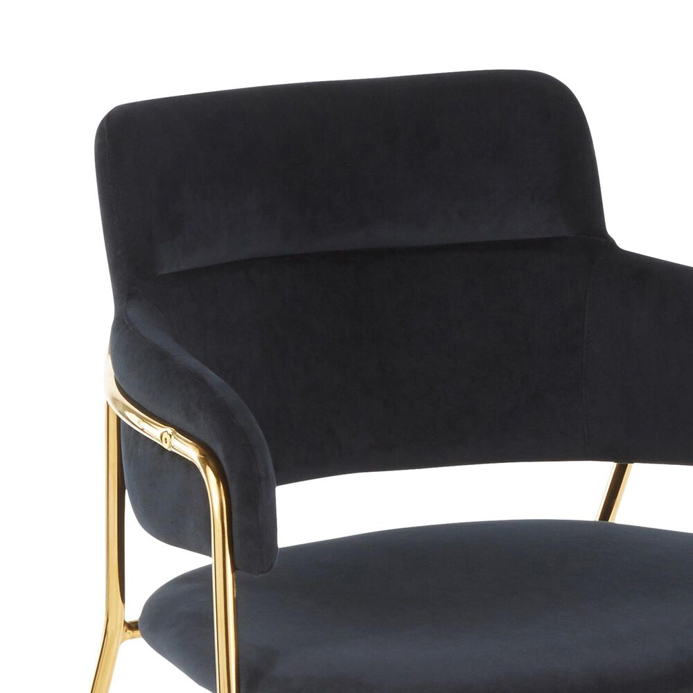 Lumisource Napoli Chair in Black and Gold &#40;Set of 2&#41;, , large