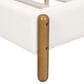 Hearth and Haven King Upholstered Platform Bed in White, , large