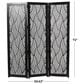 Maple and Jade 3-Panel Abstract Wavy Cutout Partition Room Divider Screen in Matte Black, , large