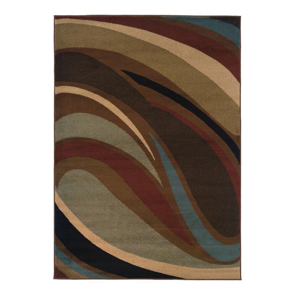 Oriental Weavers Hudson 2666F 6"7" x 9"6" Brown Area Rug, , large
