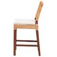 Baxton Studio Lesia Counter Stool with White Cushion in Walnut Brown, , large