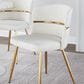 LumiSource Cinch Side Chair with Cream Velvet Cushion in Gold (Set of 2), , large