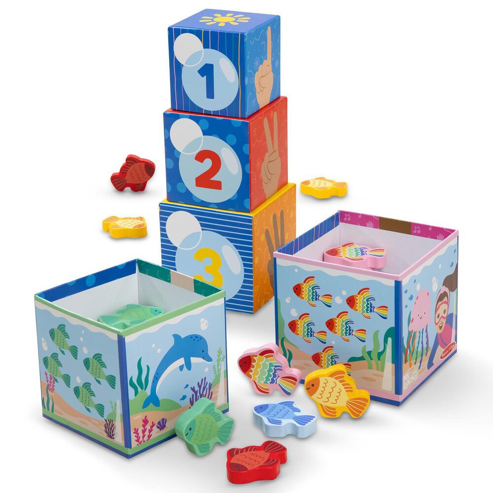 Melissa &amp; Doug Ms. Rachel Sort and Count Nesting Blocks, , large
