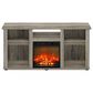 HOMLUX 47" Rectangular TV Stand with Electric Fireplace in French Oak Grey, , large