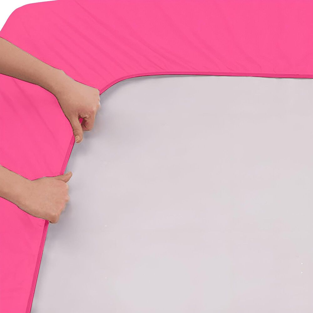 Trade Linker 3-Piece Twin/Twin XL Microfiber Sheet Set in Hot Pink, , large