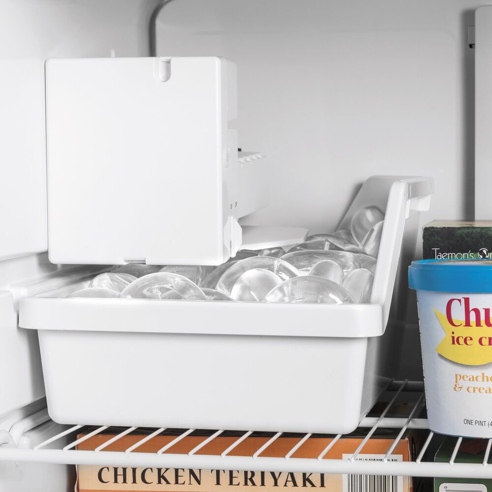 GE Appliances 17.5 Cu. Ft. Top Freezer Refrigerator with Edge-to-Edge Glass Shelves in Stainless Steel, , large