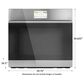 Cafe 30" Smart Built-In Convection Single Wall Oven in Platinum Glass, , large