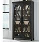 Ashley Ridgester Display Cabinet in Light Brown and Black, , large