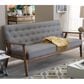 Baxton Studio Sorrento Stationary Sofa in Grey, , large