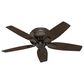 Hunter Newsome Low Profile 42" Ceiling Fan with Frosted Amber Lights in Premier Bronze, , large