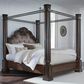 Millenium Maylee Queen Canopy Bed in Dark Brown, , large