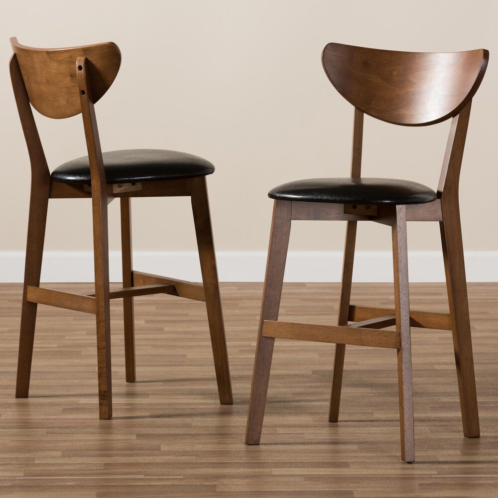 Baxton Studio Eline Counter Stool in Walnut (Set of 2), , large