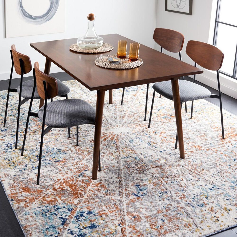 Safavieh Aston ASN728 9&#39; x 12&#39; Ivory and Navy Area Rug, , large