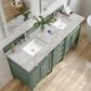 James Martin Vanities Brittany 72" Double Bathroom Vanity in Smokey Celadon with 3 cm Eternal Jasmine Pearl Silestone Top, Rectangular Sinks and FreePower Wireless Charger, , large