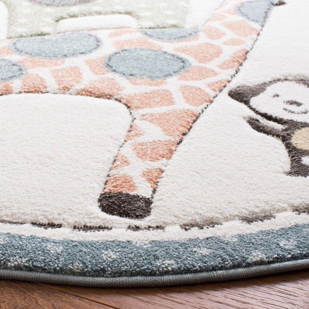 Safavieh Carousel 3&#39; Round Ivory Kids  Area Rug, , large