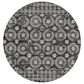 Surya Lavadora Oriental 6"7" Round Black, Gray and Light Gray Area Rug, , large