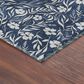 Dalyn Rug Company Soft Essentials Floral Navy 8" Round Indoor/Outdoor Area Rug, , large