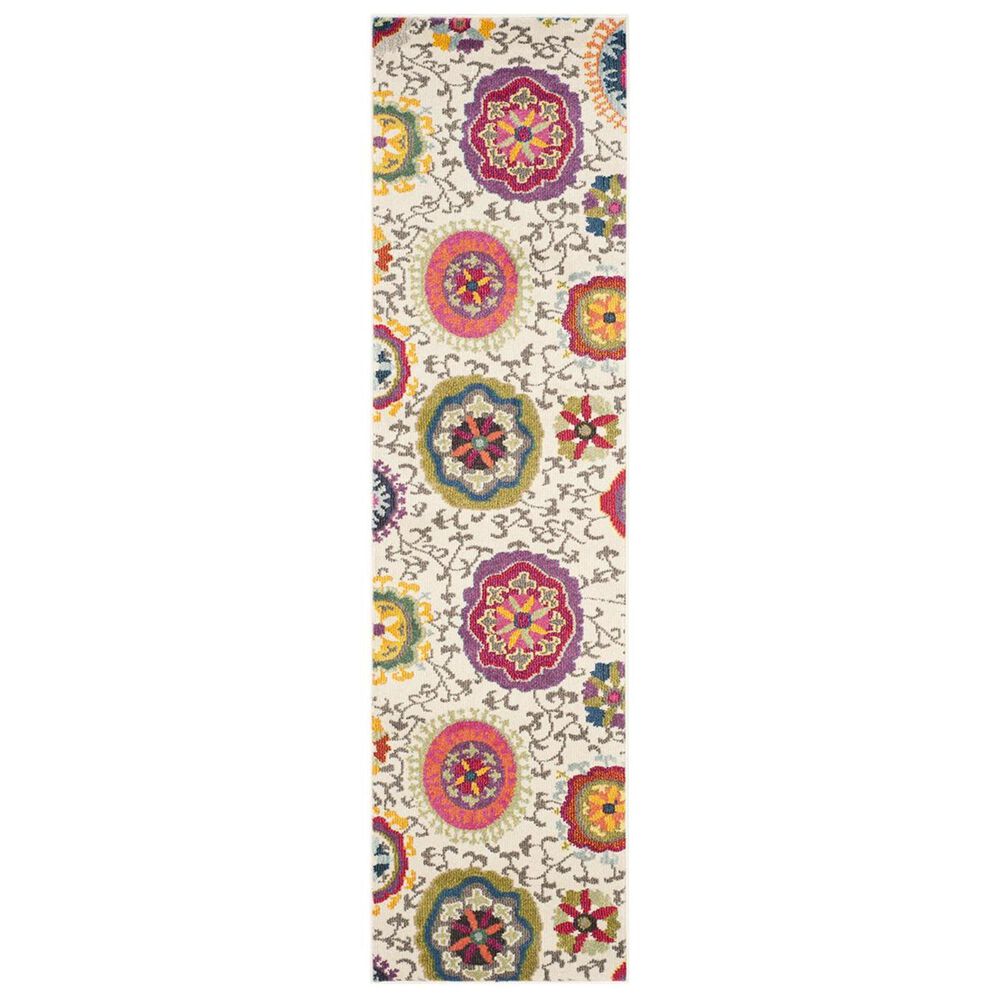 Safavieh Monaco MNC233A-212 2&#39;2&quot; x 12&#39; Ivory/Multi Runner, , large