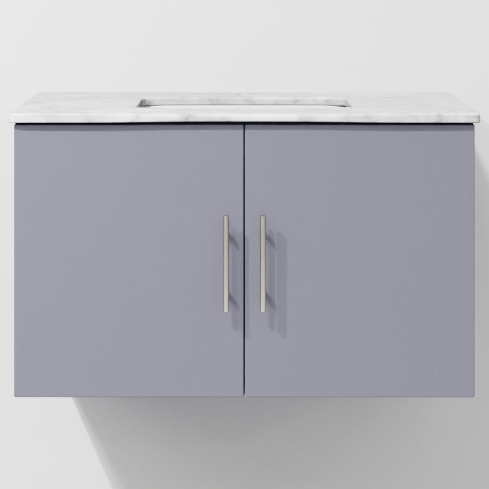 Lexora Home Geneva 30" Single Bathroom Vanity in Dark Grey with 2 cm White Carrara Marble Top and Rectangular Sink, , large