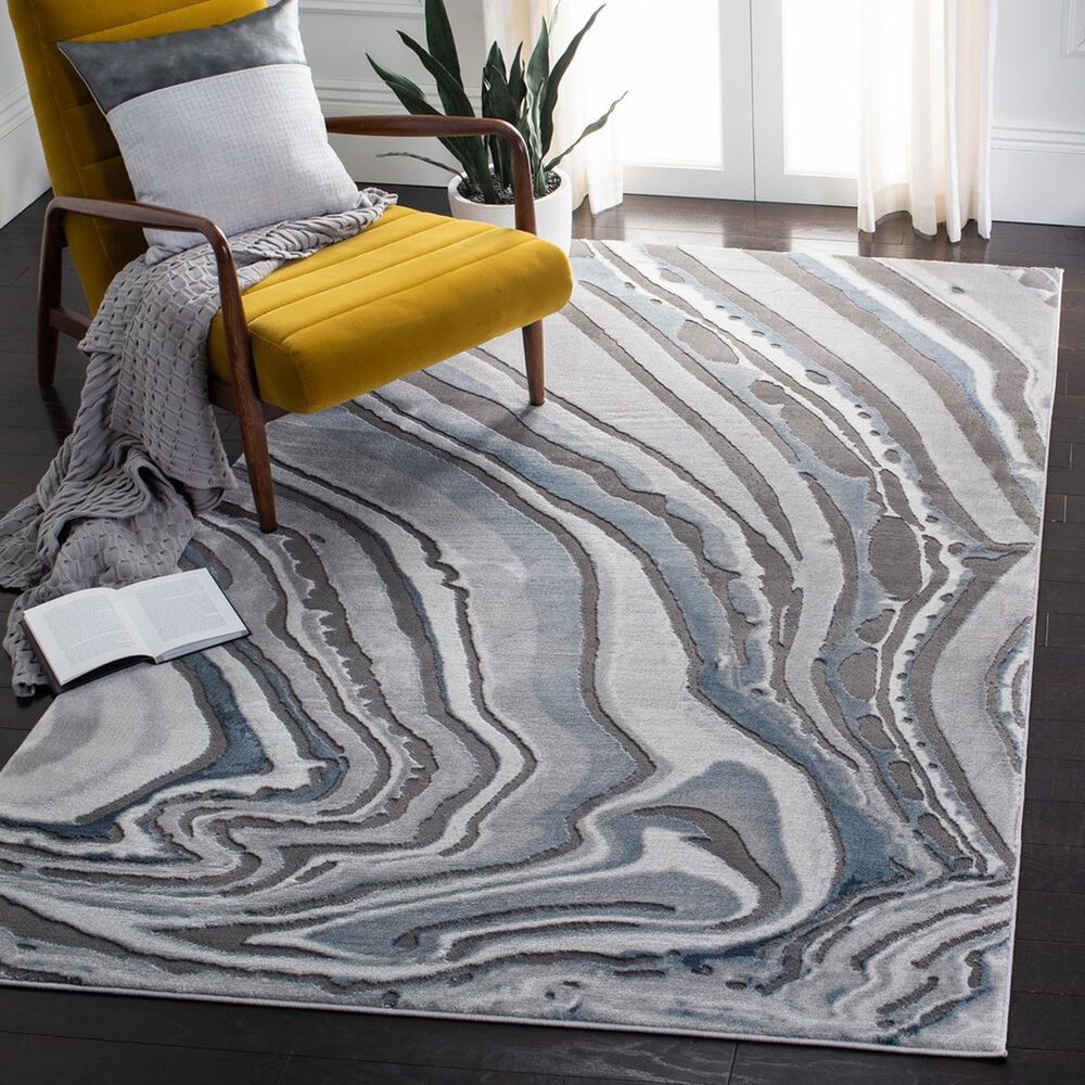 Safavieh Craft CFT843M 5&#39;3&quot; x 7&#39;6&quot; Blue and Grey Area Rug, , large