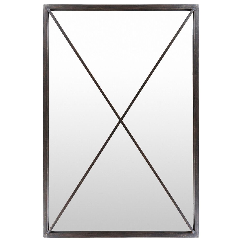 Surya Inc Forge Wall Mirror in Black, , large