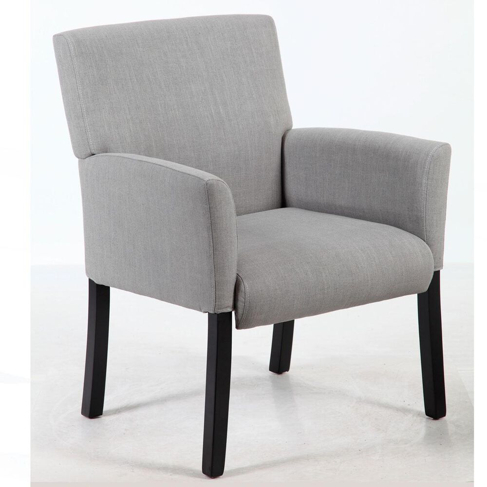 Regal Co. Guest Box Chair in Medium Gray and Black, , large