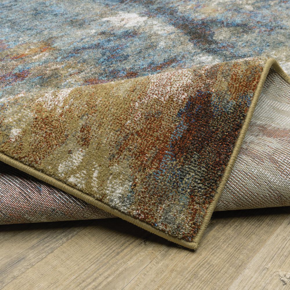 Oriental Weavers Venice Forli 5&#39;3&quot; x 7&#39;3&quot; Blue and Gold Area Rug, , large