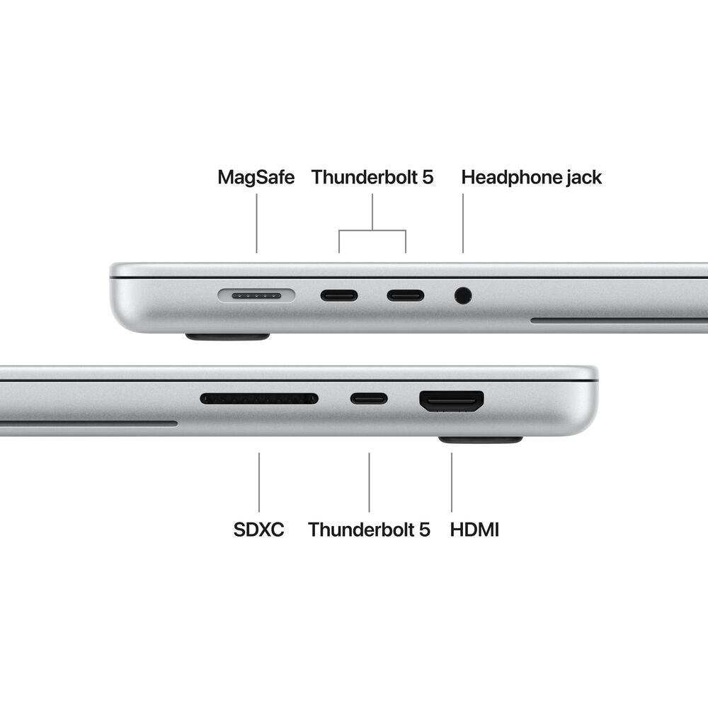 Apple MacBook Pro 16-inch with PROLED XDR display - M5 Pro chip - 18-core CPU - 20-core GPU - 48GB - 1TB SSD - Silver (Latest Model) (Pre-Order), , large