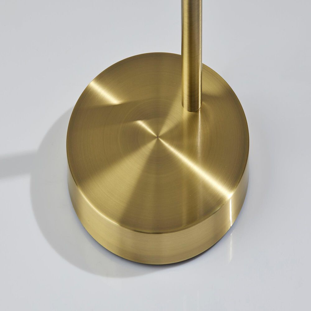 Adesso Delaney Arc Lamp in White and Gold, , large