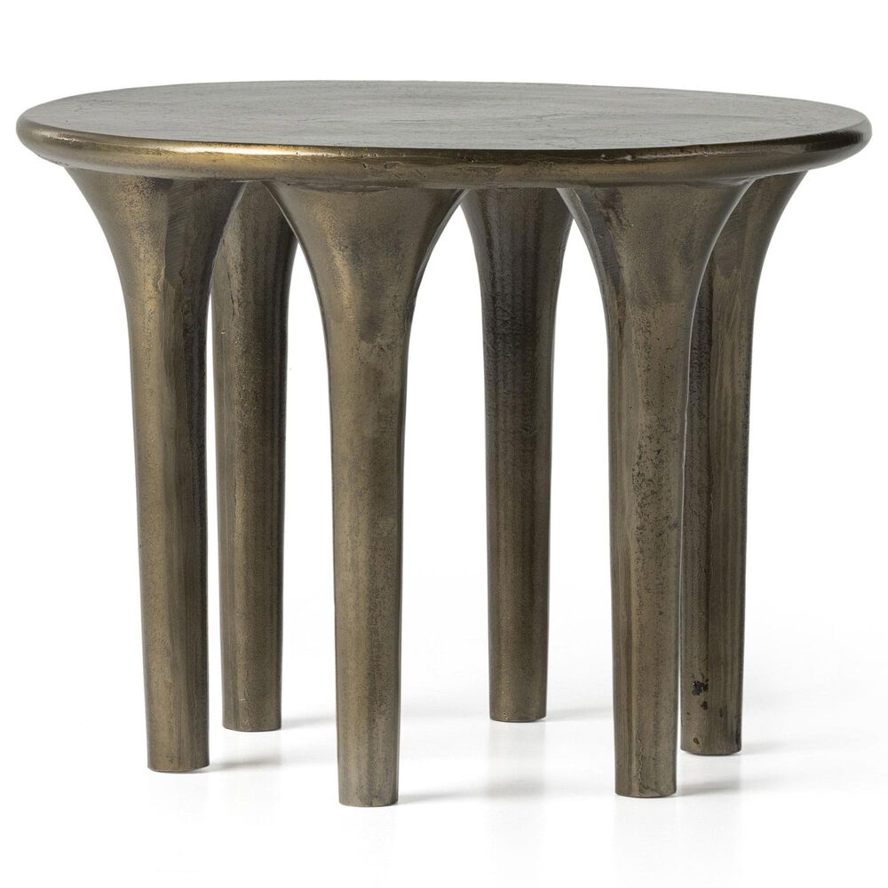 Four Hands Kelden End Table in Aged Bronze, , large