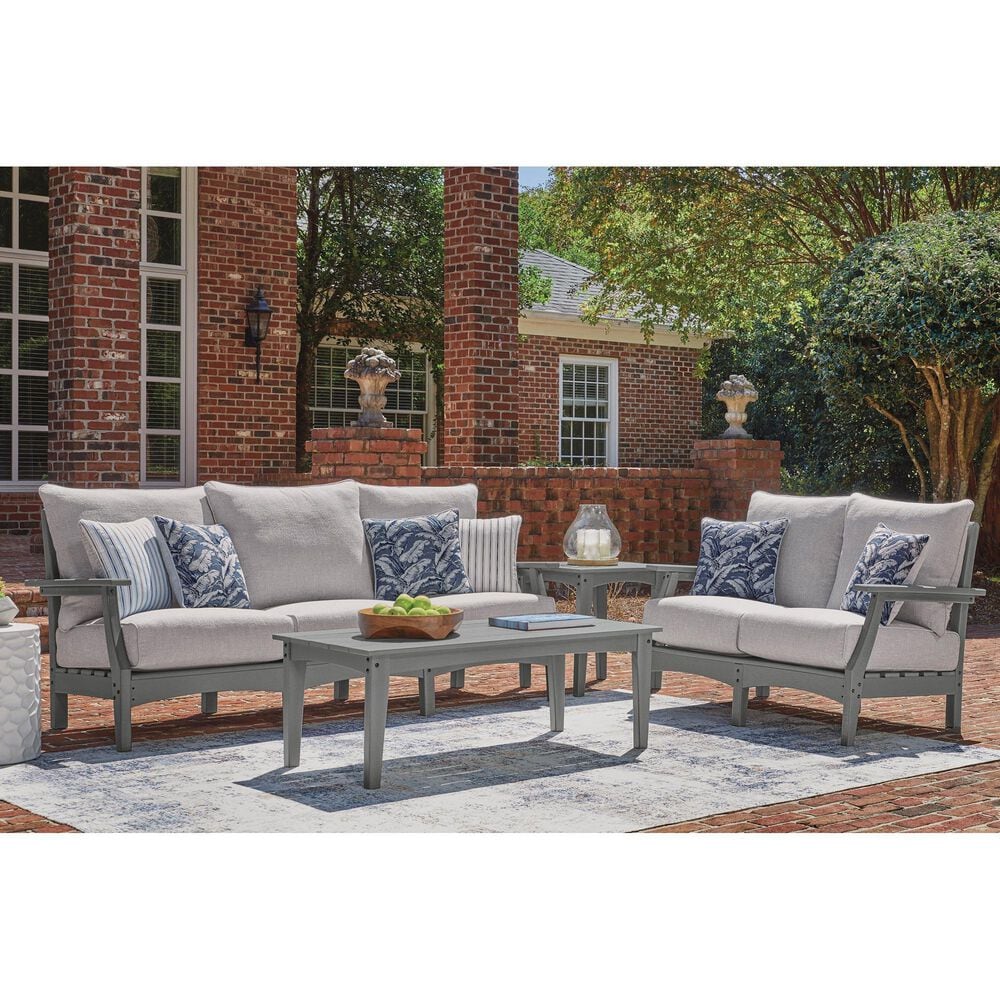 Ashley Cove Beach Outdoor Sofa with Cushion in Gray, , large