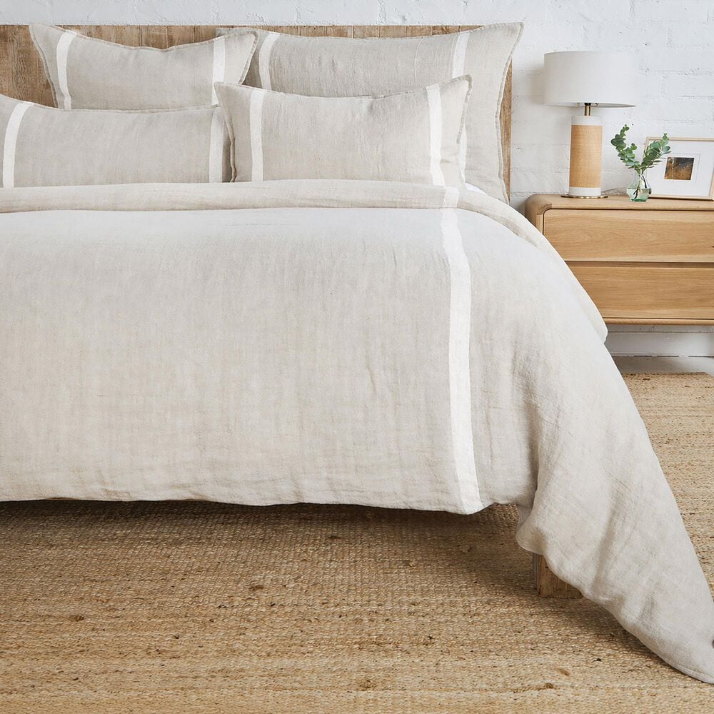 Pom Pom At Home Rory King Sham in Flax and White, , large
