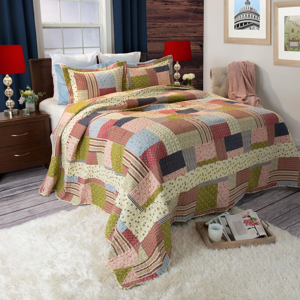 Timberlake Savannah 3 Piece Full/Queen Size Quilt Set, , large