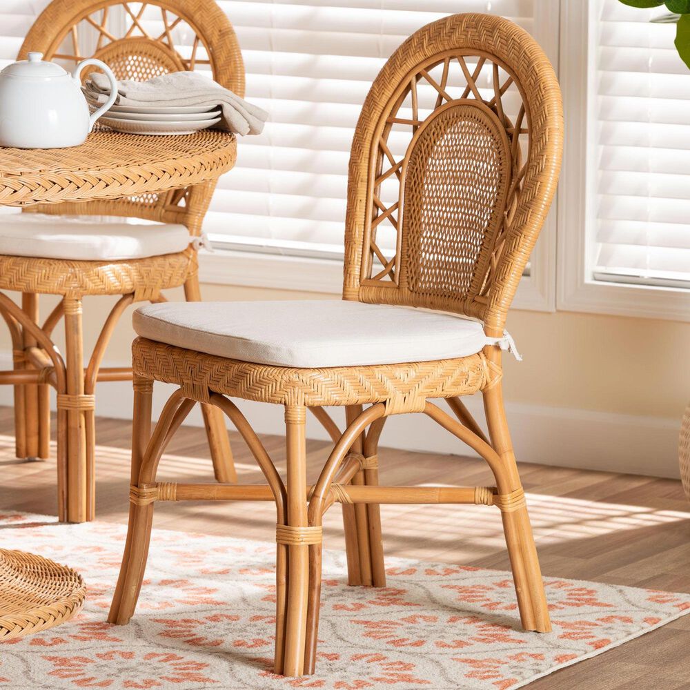 Baxton Studio Adam Side Chair in Light Honey, , large