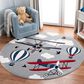 Safavieh Carousel 3" Round Light Grey and Red Kids   Area Rug, , large